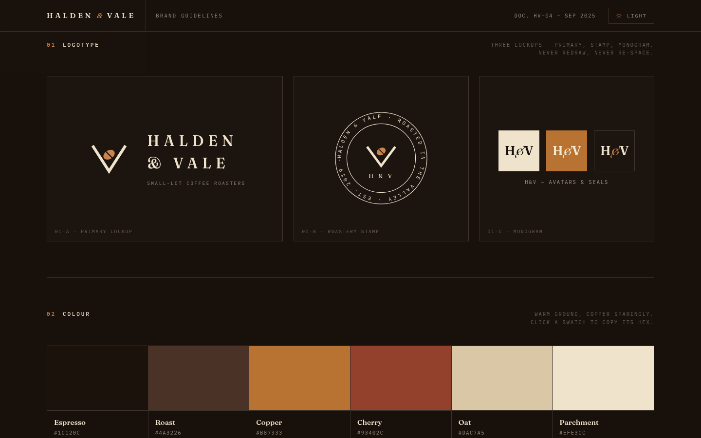 Halden & Vale Brand Kit — generated output